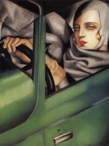 Autorportrait sur la Bugatti verte par Tamara de Lempicka