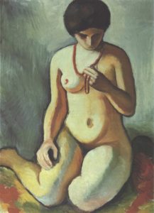 August Macke Nu au collier de corail