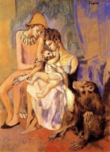 Famille d’acrobates avec un singe de Pablo Picasso