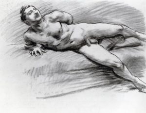 Nu masculin couché de John Singer Sargent