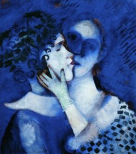 Blue lovers by Marc Chagall