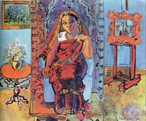 Intérieur avec femme indienne de Raoul Dufy