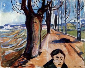 Le meurtrier dans la ruelle d’Edvard Munch