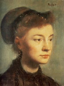 Visage de jeune femme d’Edgar Degas