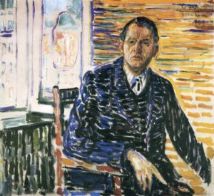 Autoportrait à l'hôpital du professeur Jacobson par Edvard Munch