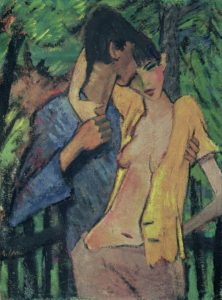 Amoureux, l'artiste et Irene Altmann par Otto Mueller