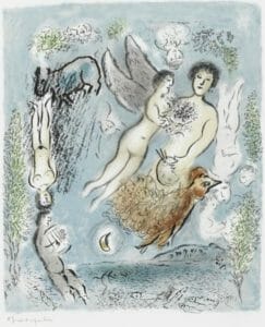 L'île de Poros par Marc Chagall