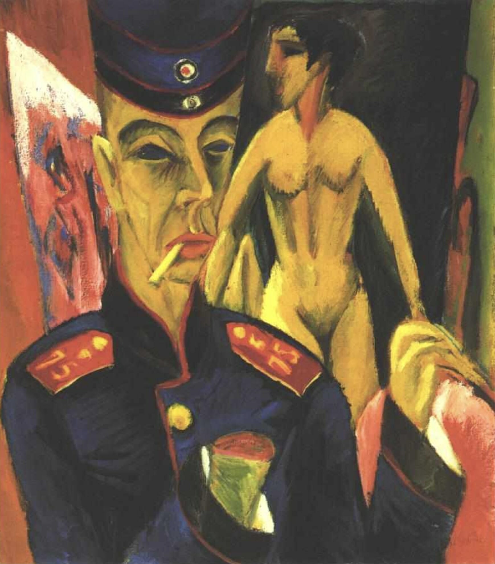 Autoportrait en tant que soldat d’Ernst Ludwig Kirchner