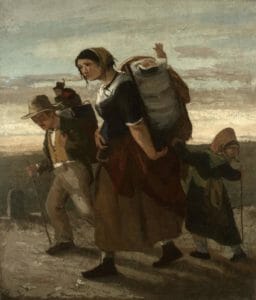 La Bohémienne et ses enfant de Gustave Courbet