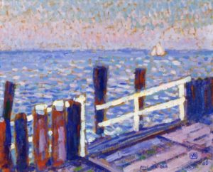 La jetée par Theo Van Rysselberghe