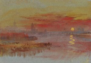 Coucher de soleil écarlate par William Turner