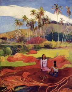 Tahitiennes sous les palmiers par Paul Gauguin