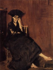 Berthe Morisot avec un éventail par Édouard Manet