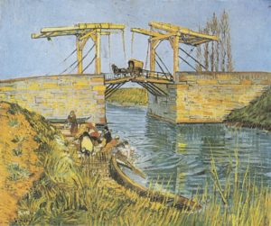 Le Pont de Langlois à Arles avec les lavandières de Vincent Van Gogh