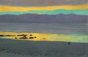 Coucher de soleil jaune et vert de Félix Vallotton