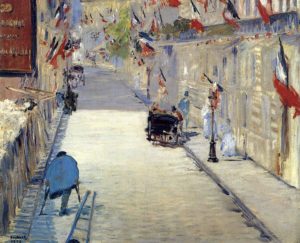 La rue Mosnier décorée de drapeaux d’Edouard Manet