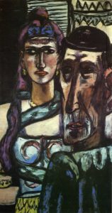 Deux artistes de cirque par Max Beckmann