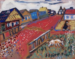 Village russe par Marc Chagall