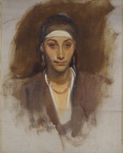 Femme égyptienne avec des boucles d’oreille de John Singer Sargent