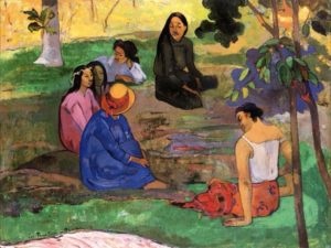 Les Parau Parau (Conversation) par Paul Gauguin