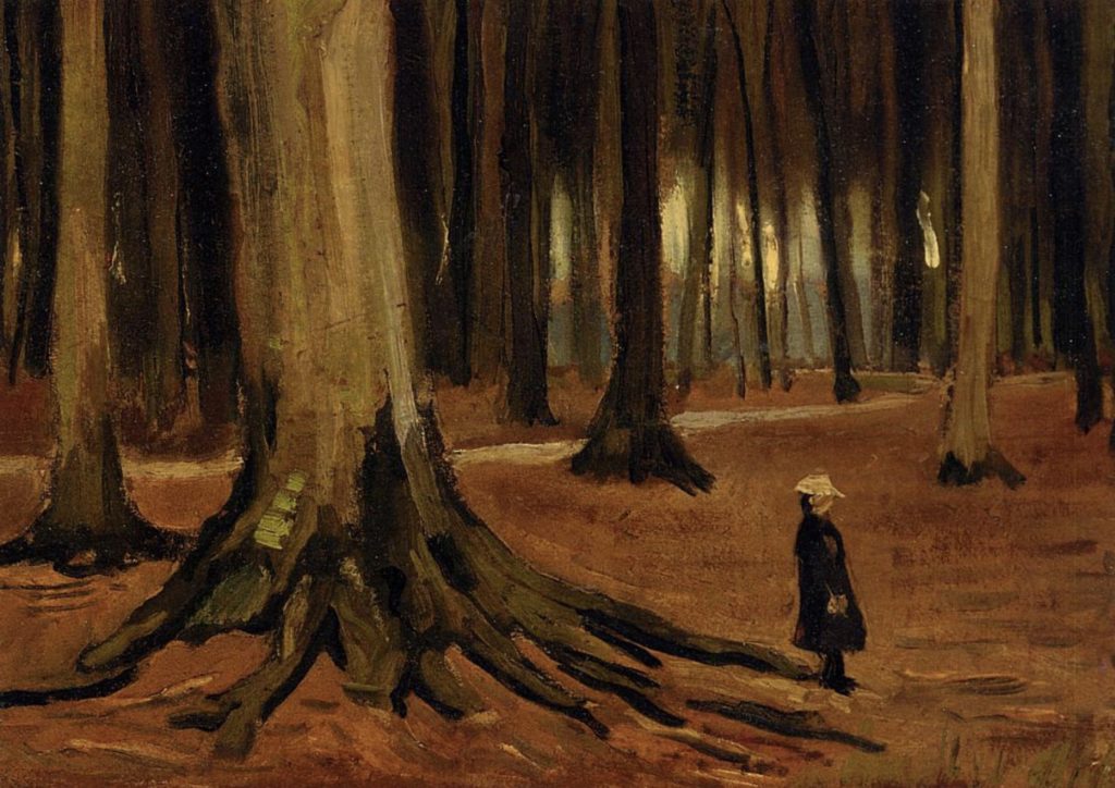Fille dans un bois de Vincent Van Gogh