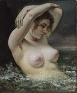La femme à la vague de Gustave Courbet