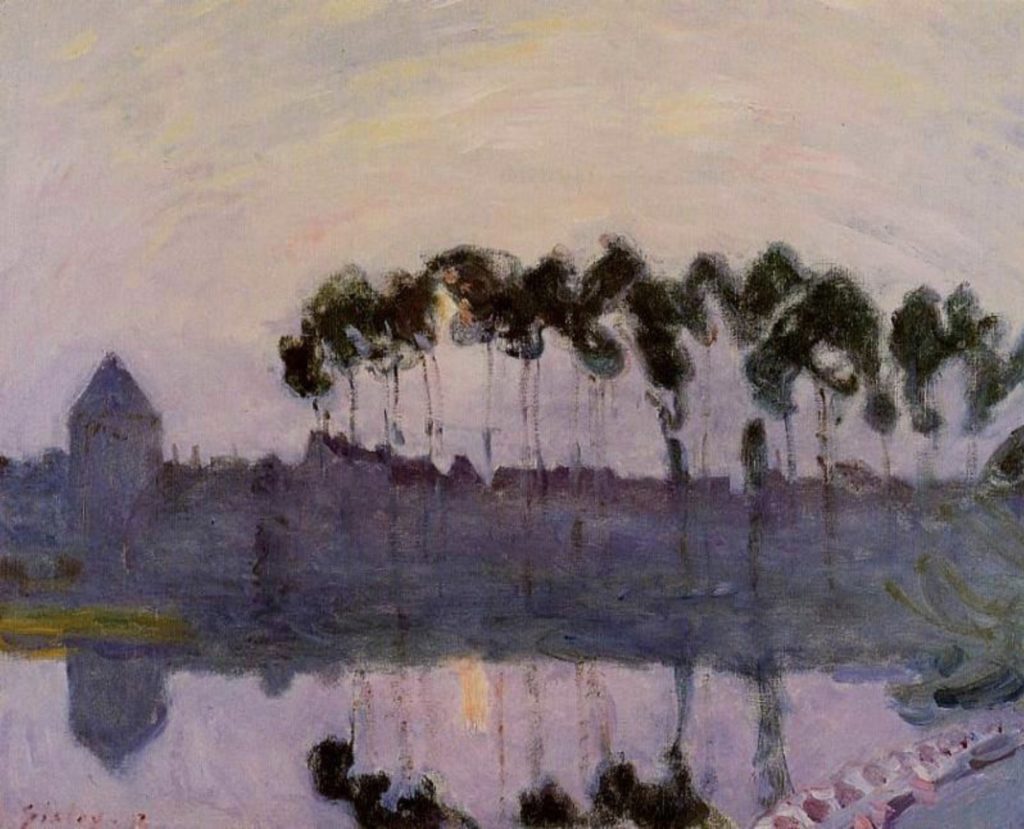 Alfred Sisley - Soleil couchant à Moret, 1892