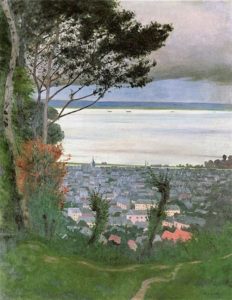 Vue d’Honfleur (1912) par Vallotton