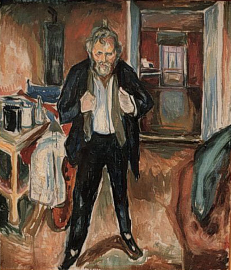 Autoportrait (en détresse) d’Edvard Munch