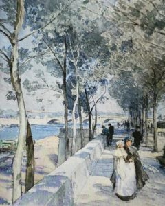 Quais à Paris (vers 1890) par Henri Zuber