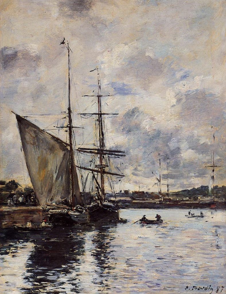 Le port de Deauville par Eugène Boudin