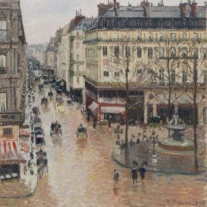 Rue Saint-Honoré, Paris de Camille Pissarro