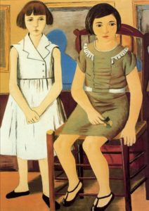 Portrait de deux filles par Rafael Zabaleta