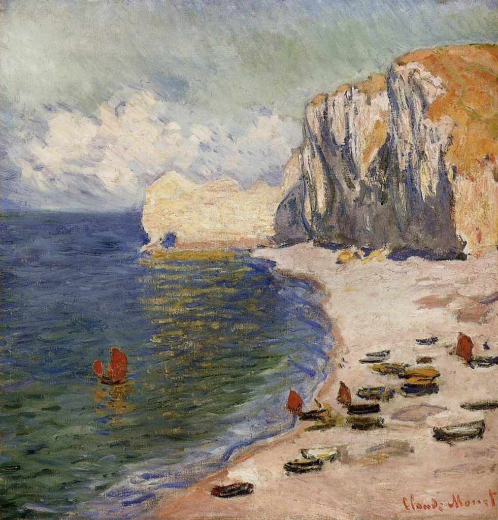 La plage et la falaise d’Amont par Claude Monet