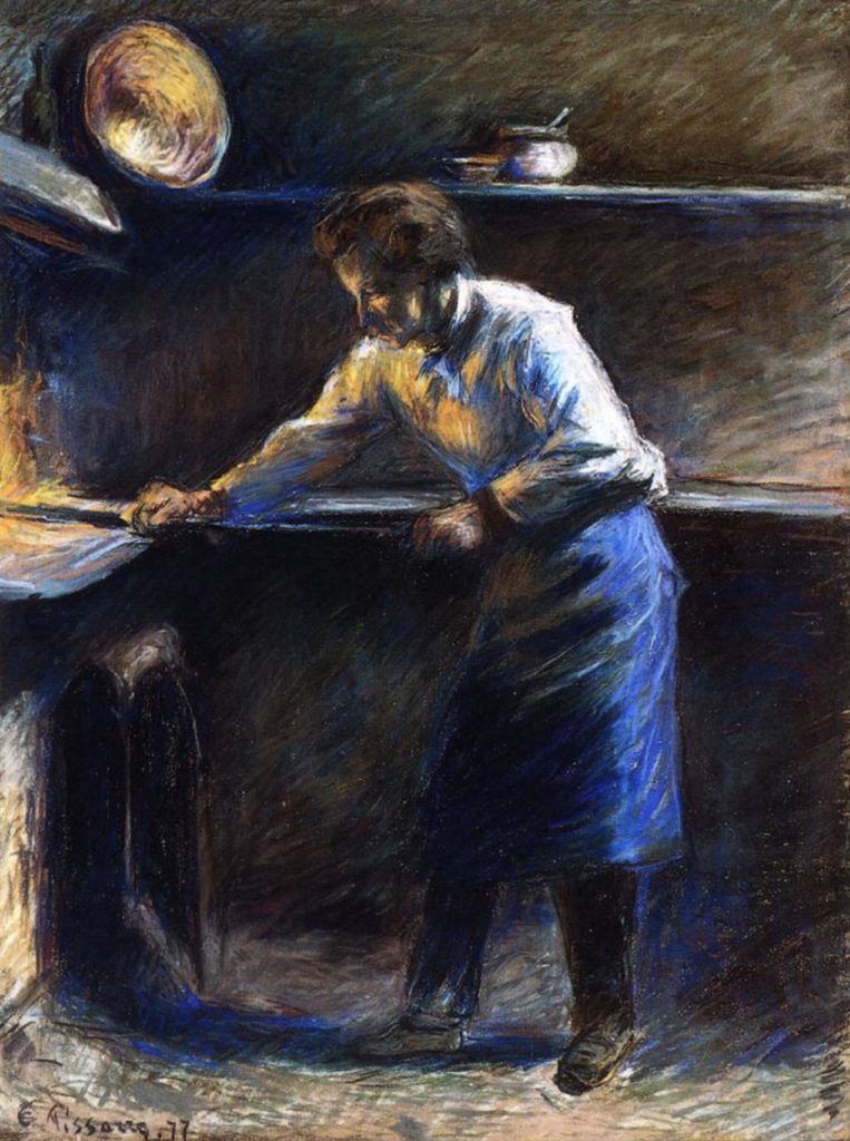 Eugene Murer à son four à pâtisserie par Camille Pissarro