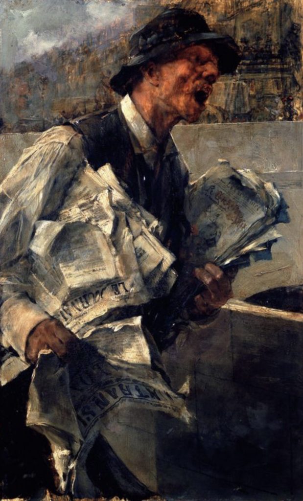Vendeur de journaux à Paris par Giovanni Boldini