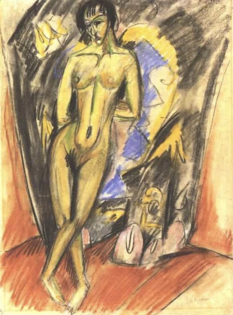 Nu féminin debout d’Ernst Ludwig Kirchner 