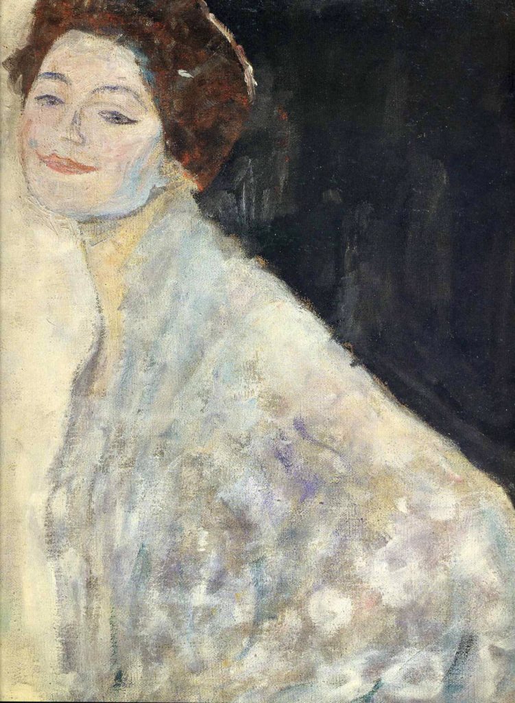 Portrait d’une femme vêtue de blanc par Gustav Klimt