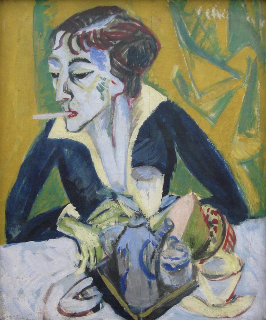 Edna avec une cigarette d’Ernst Ludwig Kirchner 