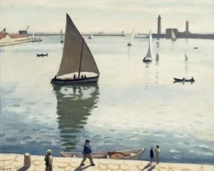 Bateaux dans le port de Sète par Albert Marquet