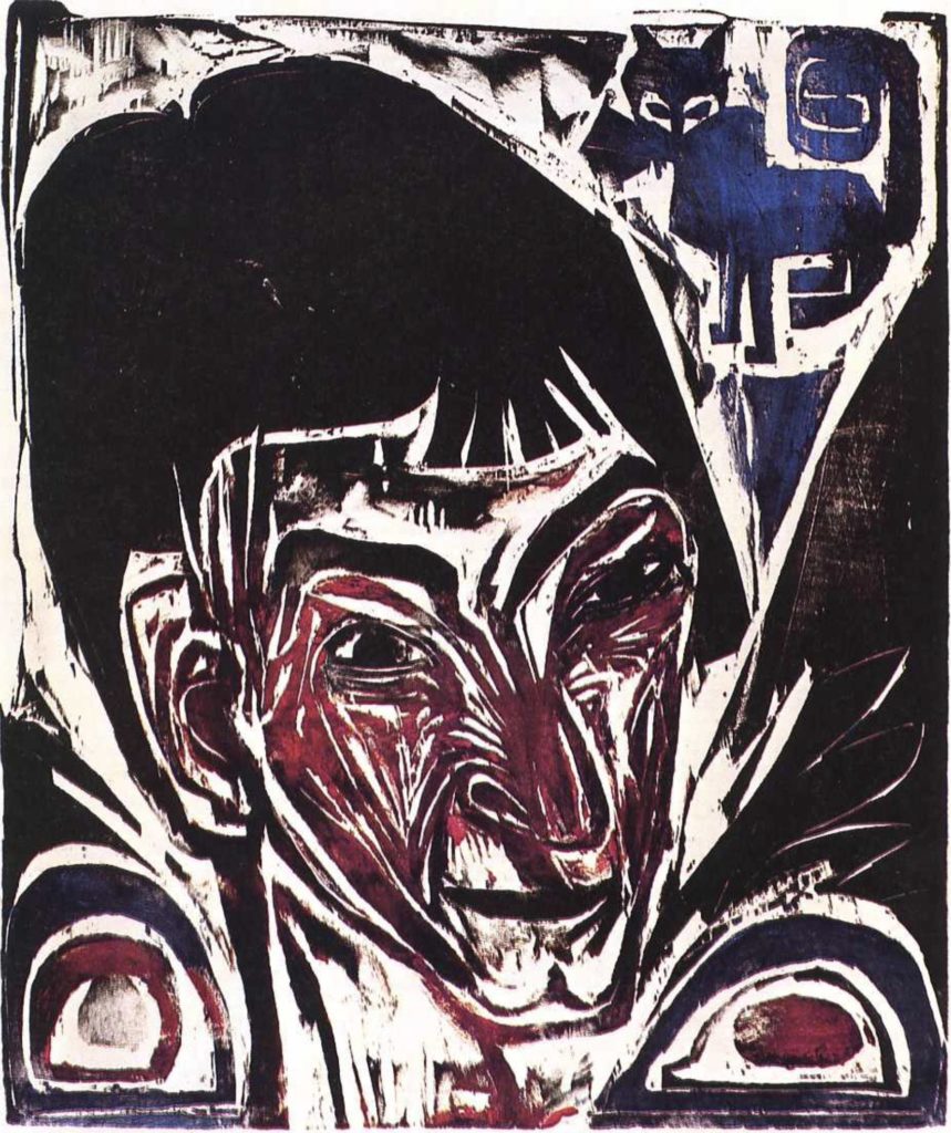 Portrait d’Otto Mueller par Ernst Ludwig Kirchner