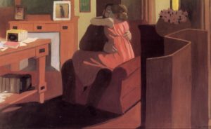 Intimité d’un couple en intérieur de Félix Vallotton