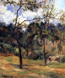 Vache dans un pré de Paul Gauguin