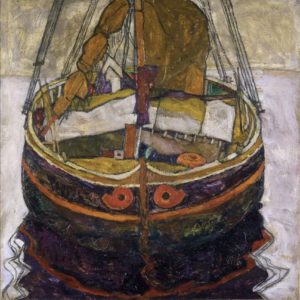 Bateau de pêche à Trieste par Egon Schiele