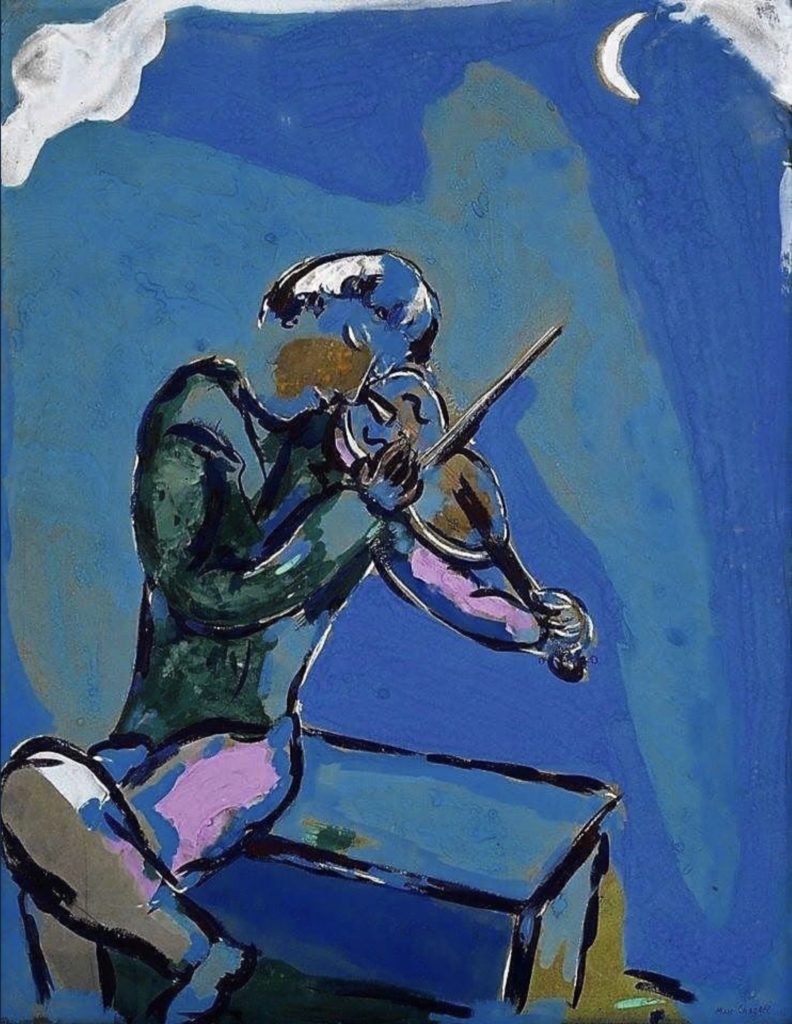 Le violoniste bleu de Marc Chagall
