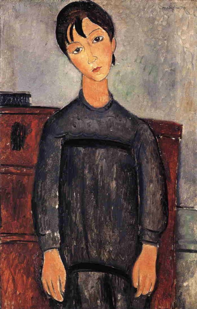 Petite fille en tablier noir d’Amedeo Modigliani