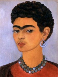 Autoportrait aux cheveux bouclés de Frida Kahlo