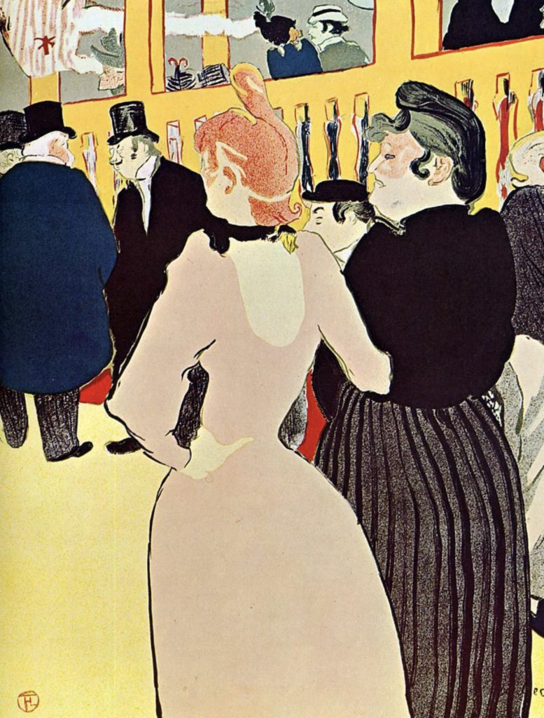 Moulin Rouge, la Goulue et sa sœur par Toulouse-Lautrec