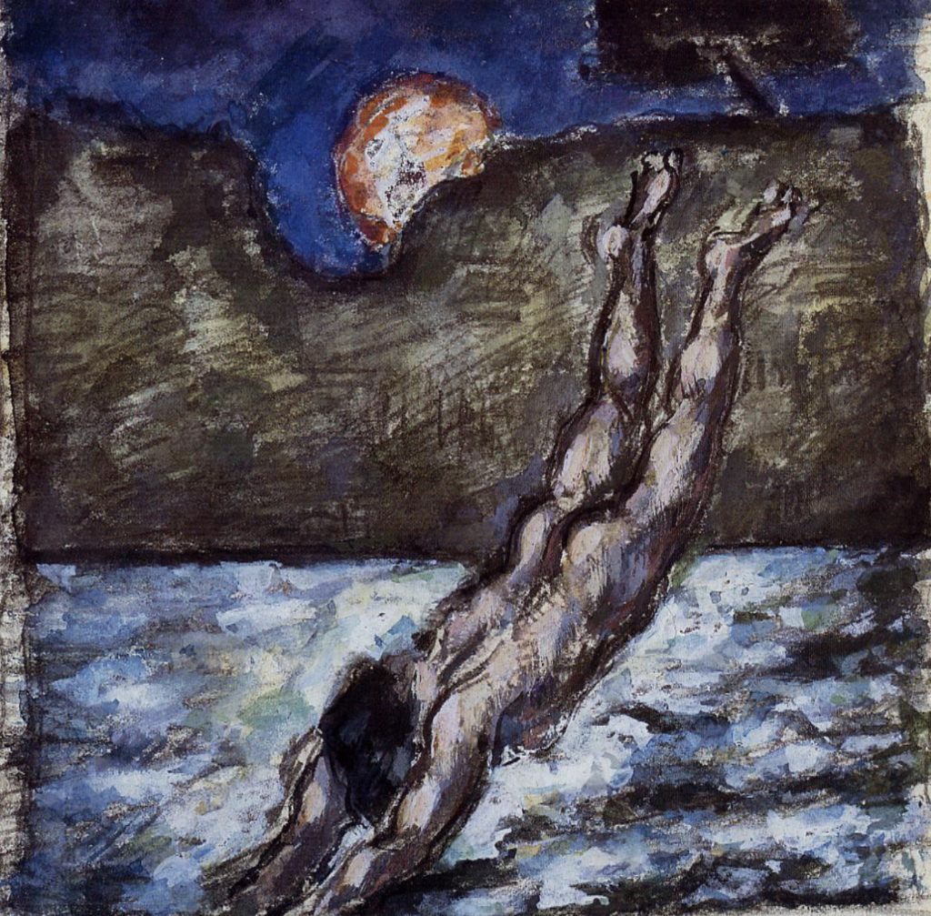 Femme plongeant dans l’eau de Paul Cézanne 