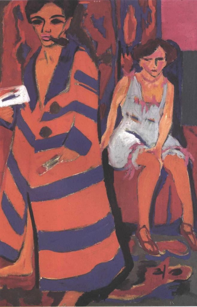 Autoportrait avec un modèle d’Ernst Ludwig Kirchner